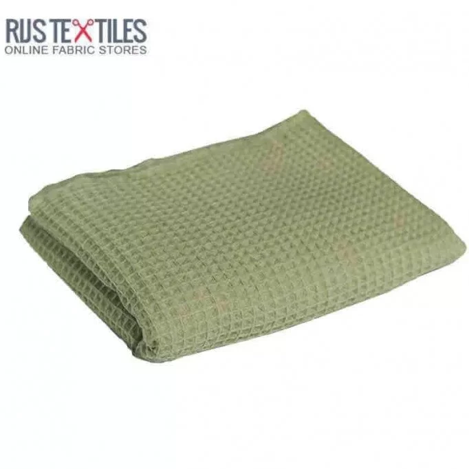 Waffelstoff Pique Olive - (Waffelstoffe Piqué)