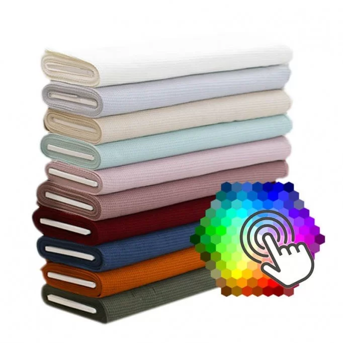 Waffelstoff Piqué 10 Farben 6 Meter Paket Waffelstoff Piqué 10 Farben 6 Meter Paket - (Waffelstoffe Piqué)