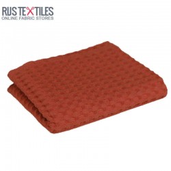 Waffle Fabric Jacquard Burnt Orange