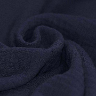 Double Gauze Fabric Navy - (Deco Fabrics)