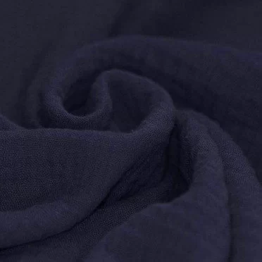 Baby Musselin Stof Navy - (Dekorationsstoffer)