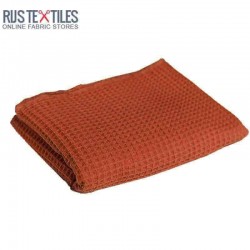Waffle Pique Fabric Burnt Orange Waffle Pique Fabric Burnt Orange