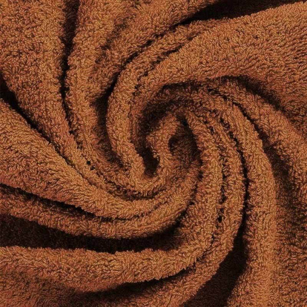 Tessuto Spugna Di Cotone Cognac
