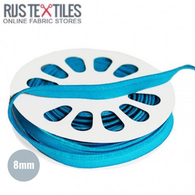 Tittekant Elastiske Aqua 8mm  - (Bånd)