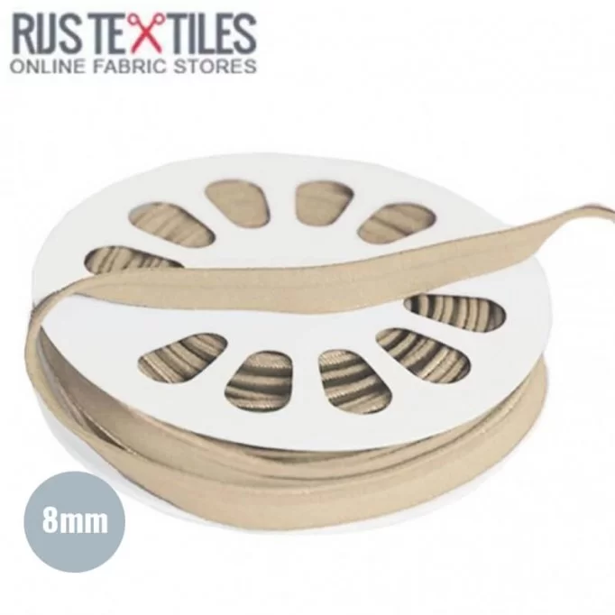 Paspelband Elastisch Beige 8mm  - (Banden En Linten)