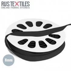 Tittekant Elastiske Sort 8mm 