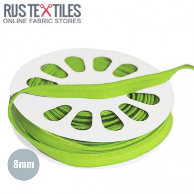 Paspelband Elastisch Lime 8mm - (Bänder & Borten)