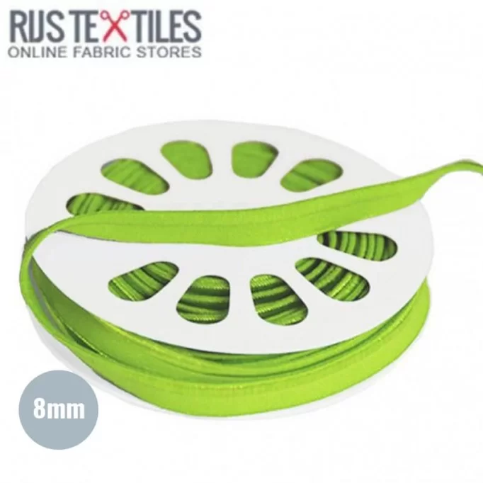 Paspelband Elastisch Lime 8mm - (Bänder & Borten)