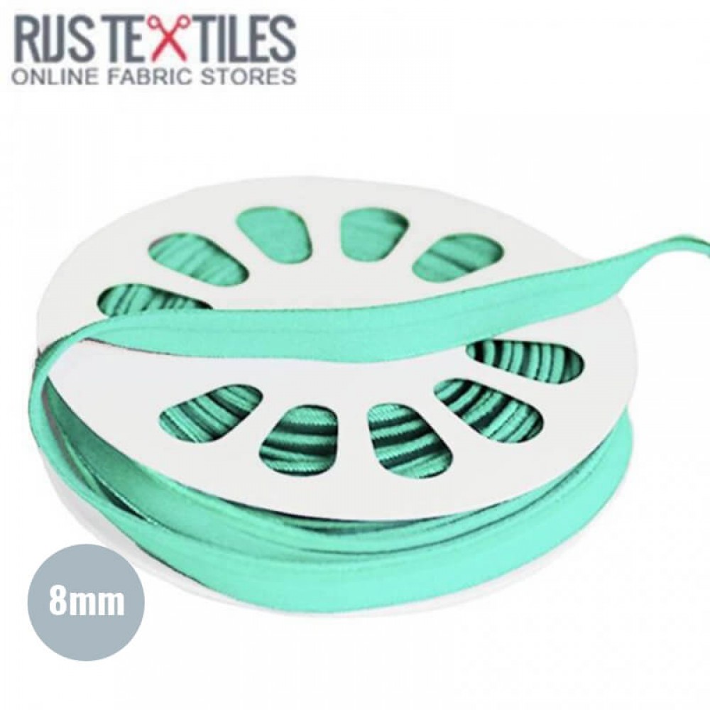 Paspelband Elastisch Mint 8mm 