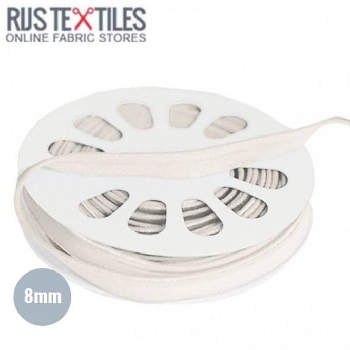 Paspelband Elastisch Ecru 8mm - (Bänder & Borten)