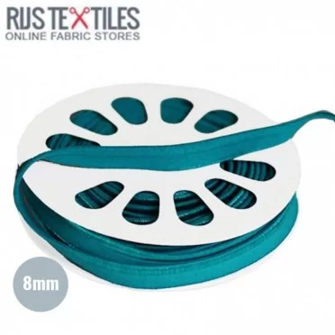 Ruban De Passepoil Élastique Petrol 8mm  - (Rubans)