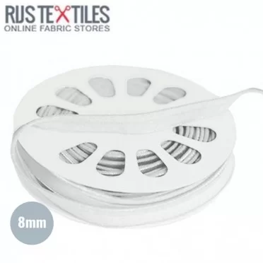 Taśma Wypustkowa Elastyczna Biały 8mm | Rijs Textiles Taśma Wypustkowa Elastyczna Biały 8mm Wstążki