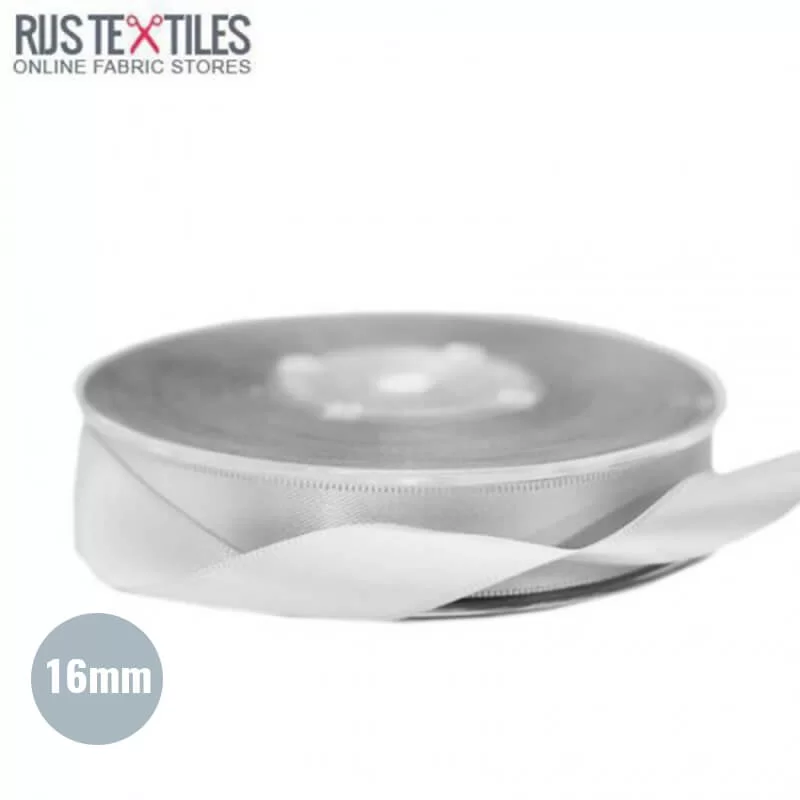 Satijnlint 16mm Licht Grijs