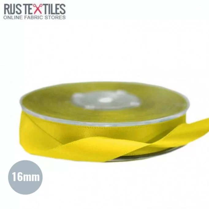 Ruban Satin 16mm Jaune  - (Rubans)