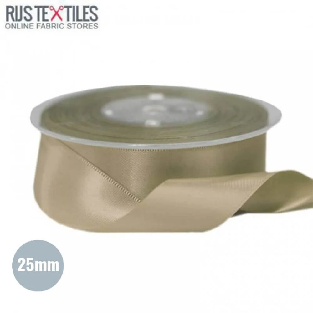 Satinband 25mm Beige 