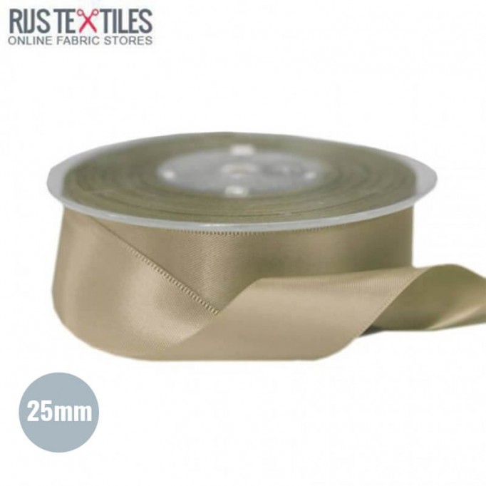 Ruban Satin 25mm Beige  - (Rubans)