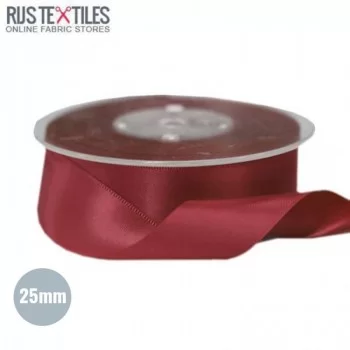 Satin Ribbon 25mm Bordeaux Satin Ribbon 25mm Bordeaux