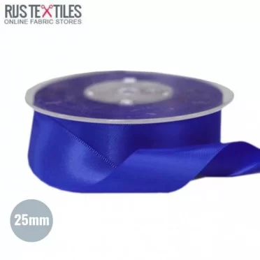 Satijnband 25mm Kobalt  - (Banden En Linten)