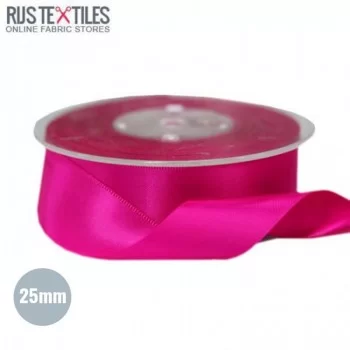Satin Ribbon 25mm Fuchsia Satin Ribbon 25mm Fuchsia