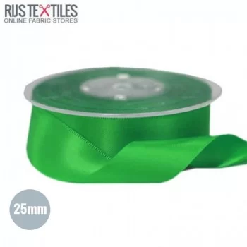 Satin Ribbon 25mm Grass Green Satin Ribbon 25mm Grass Green