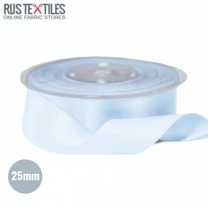Ruban Satin 25mm Bleu Clair - (Rubans)