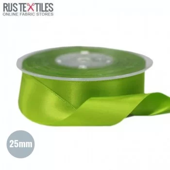 Satin Ribbon 25mm Lime  Satin Ribbon 25mm Lime