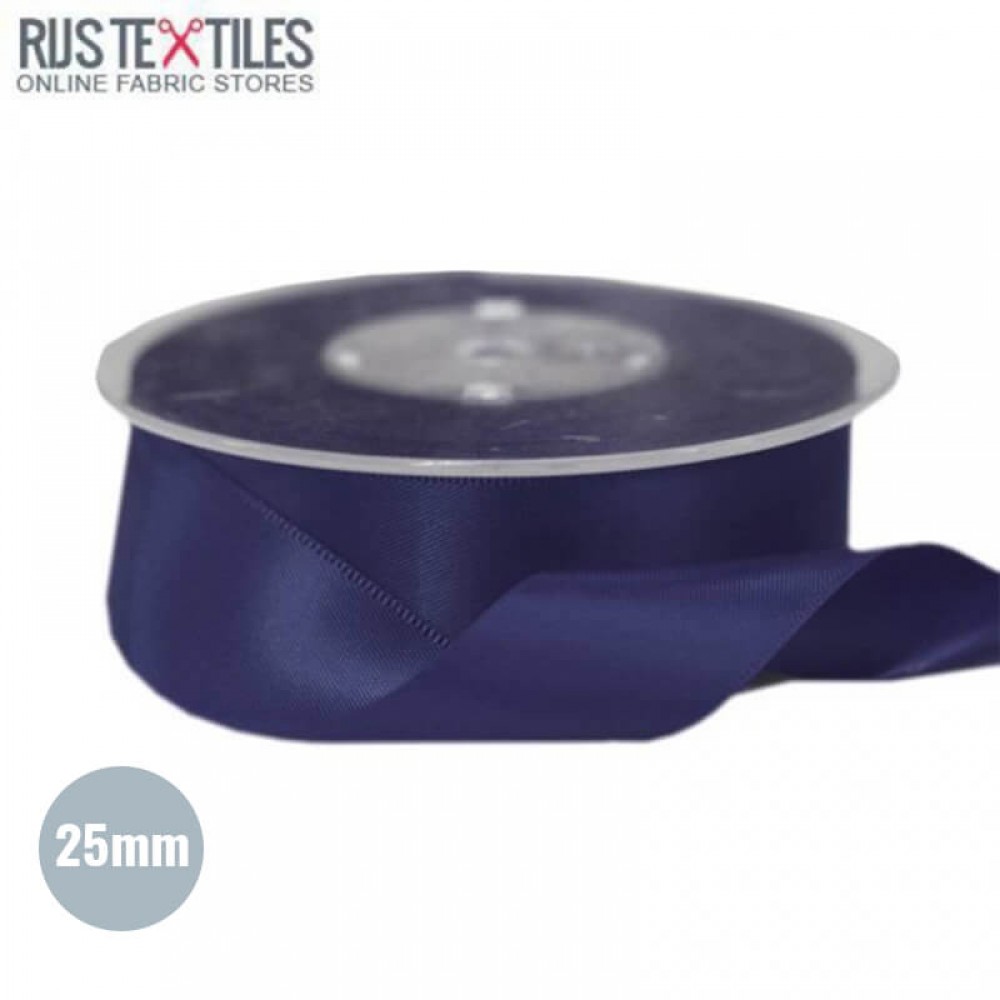 Ruban Satin 25mm Marine 