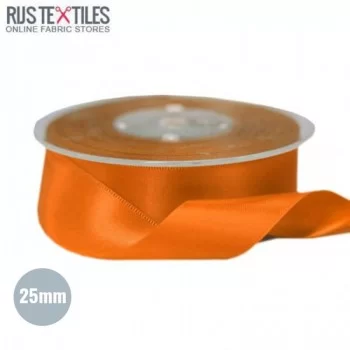 Satin Ribbon 25mm Orange  Satin Ribbon 25mm Orange