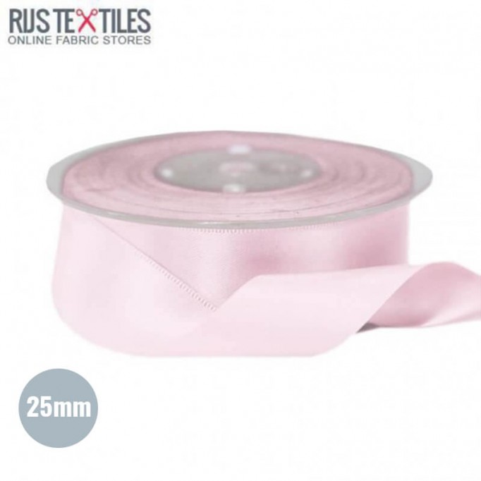 Ruban Satin 25mm Rose - (Rubans)