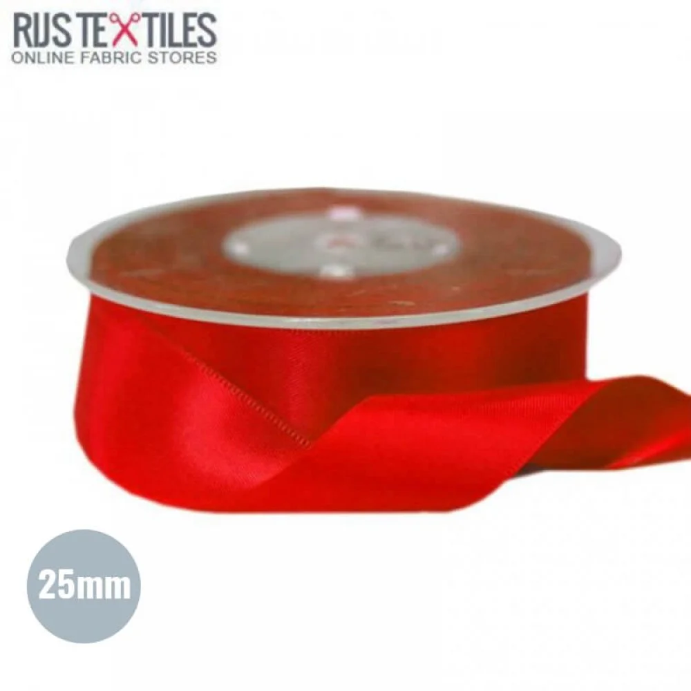 Satinband 25mm Rot