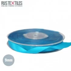 Satin Ribbon 9mm Aqua 