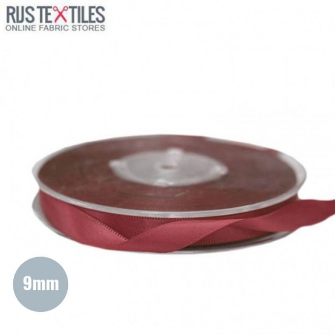 Ruban Satin 9mm Bordeaux - (Rubans)