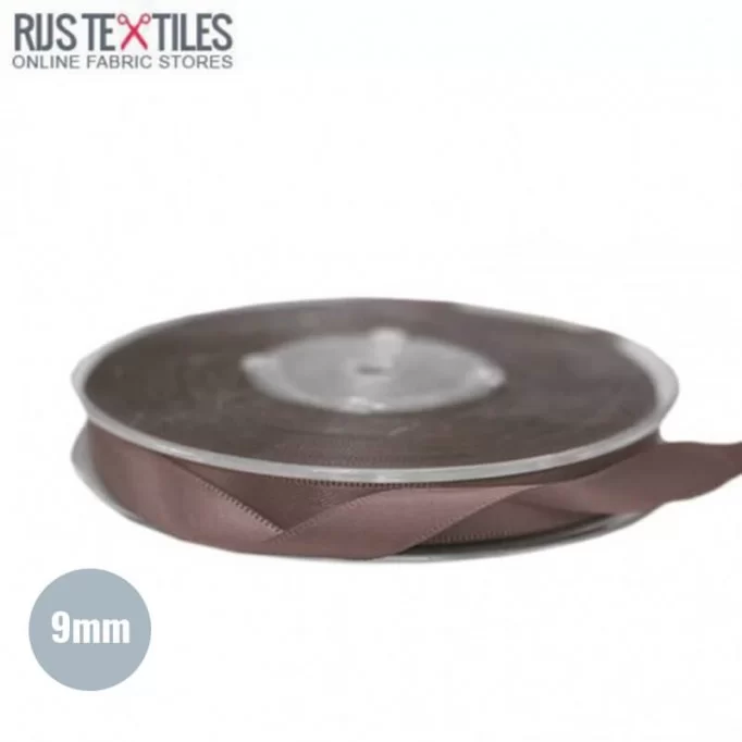 Ruban Satin 9mm Brun - (Rubans)