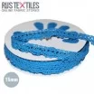 Wstążka Bawełniana Koronkowa koronka Aqua 15mm | Rijs Textiles