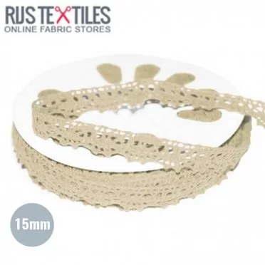 Nastro Pizzo Beige 15mm - (Nastri)