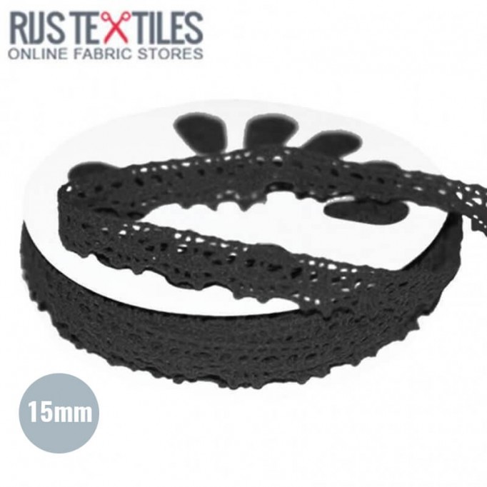 Nastro Pizzo Nero 15mm - (Nastri)