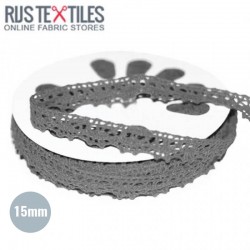 Nastro Pizzo Grigio Scuro 15mm