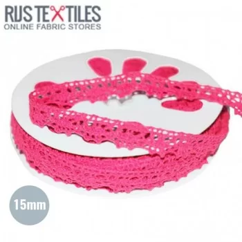Ruban Dentelle Fuchsia 15mm
