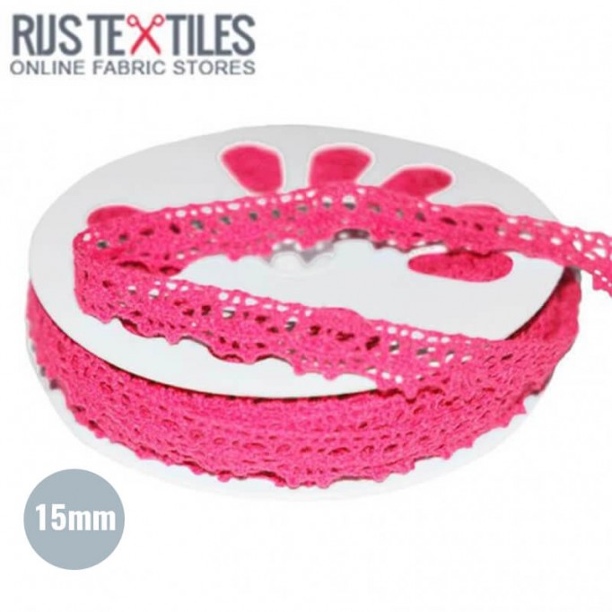 Nastro Pizzo Fucsia 15mm - (Nastri)