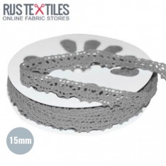 Nastro Pizzo Grigio 15mm