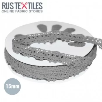Ruban Dentelle Gris 15mm  