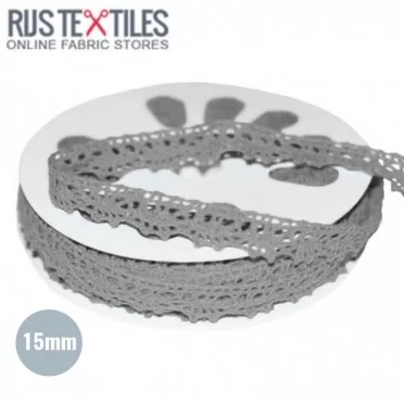 Nastro Pizzo Grigio 15mm - (Nastri)