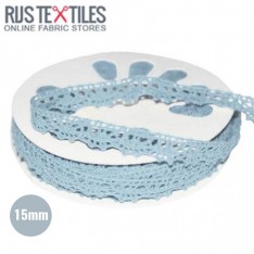 Nastro Pizzo Blu Chiaro 15mm