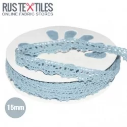 Ruban Dentelle Bleu Clair 15mm 