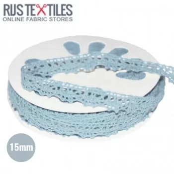 Ruban Dentelle Bleu Clair 15mm 