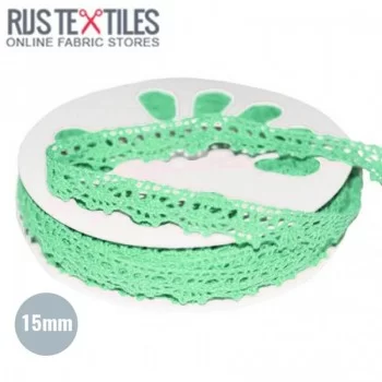 Ruban Dentelle Menthe 15mm