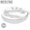 Wstążka Bawełniana Koronkowa koronka Biały 15mm | Rijs Textiles