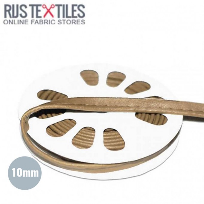 Ruban De Passepoil Simili Cuir Beige 10mm  - (Rubans)