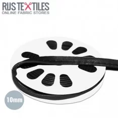 Piping Di Finta Pelle Nero 10mm