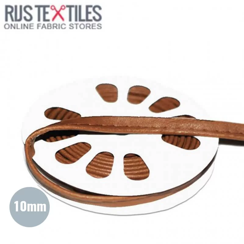 Paspelband Imitatieleer Camel 10mm